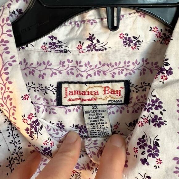 Jamaica Bay Floral Cotton Button Down Shirt Size XXL - Picture 4 of 7